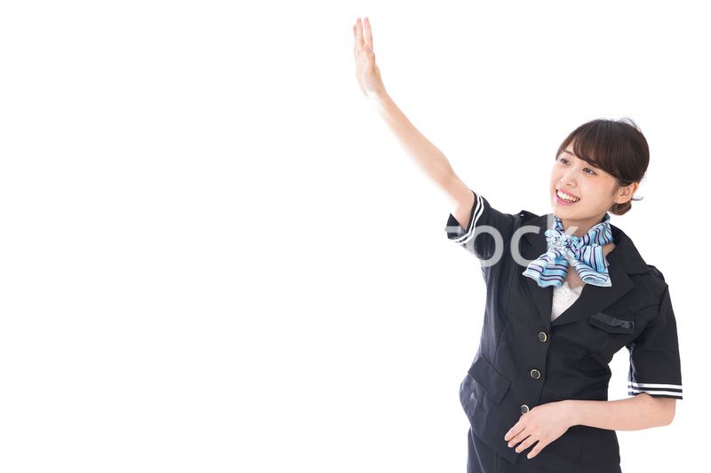 お見送りをするキャビンアテンダント