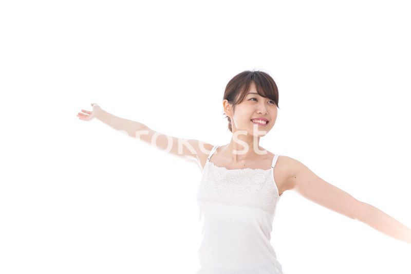 リフレッシュをする女性