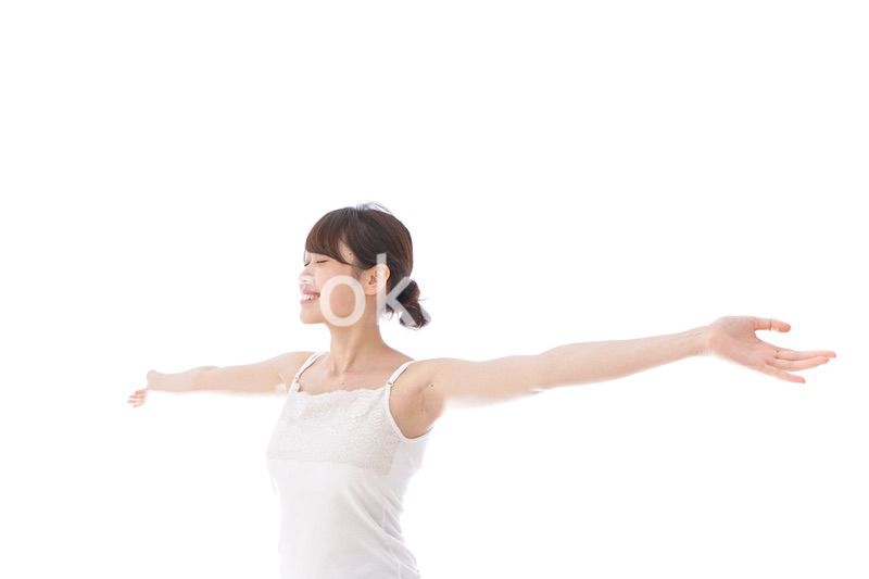 リフレッシュをする女性