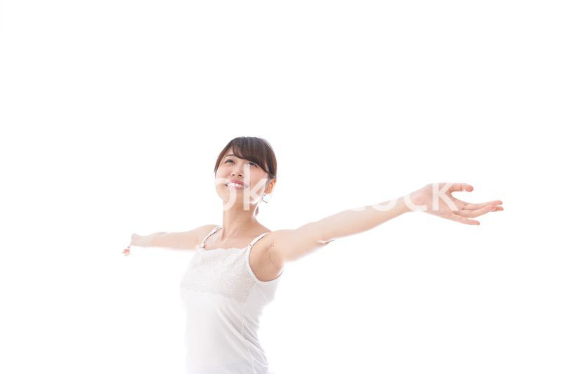 リフレッシュをする女性