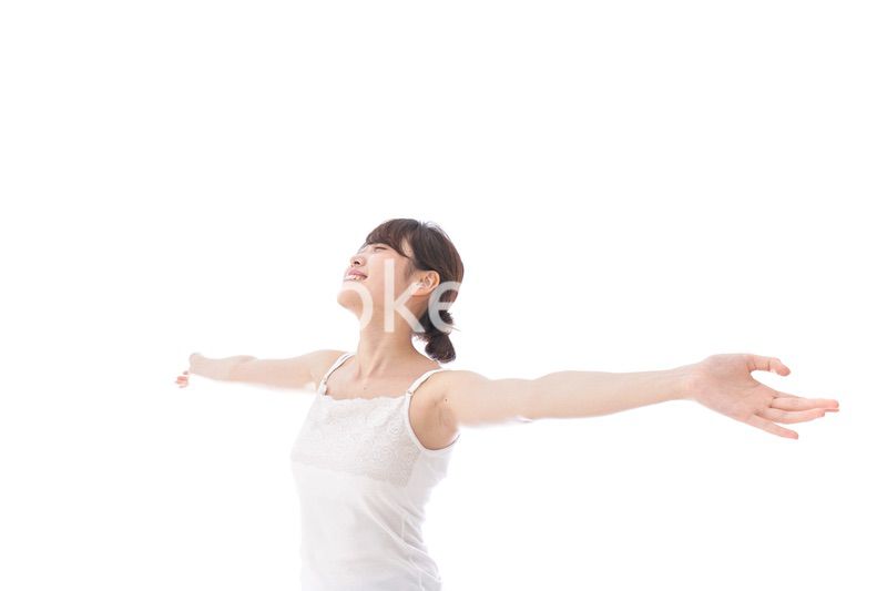 リフレッシュをする女性