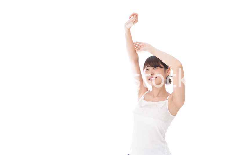 リフレッシュをする女性