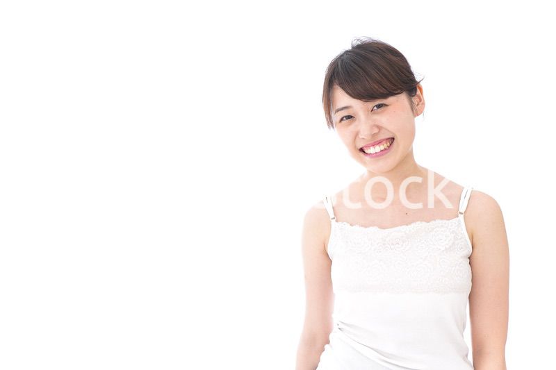 笑顔で誘う女性