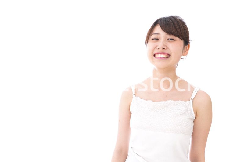 笑顔で誘う女性