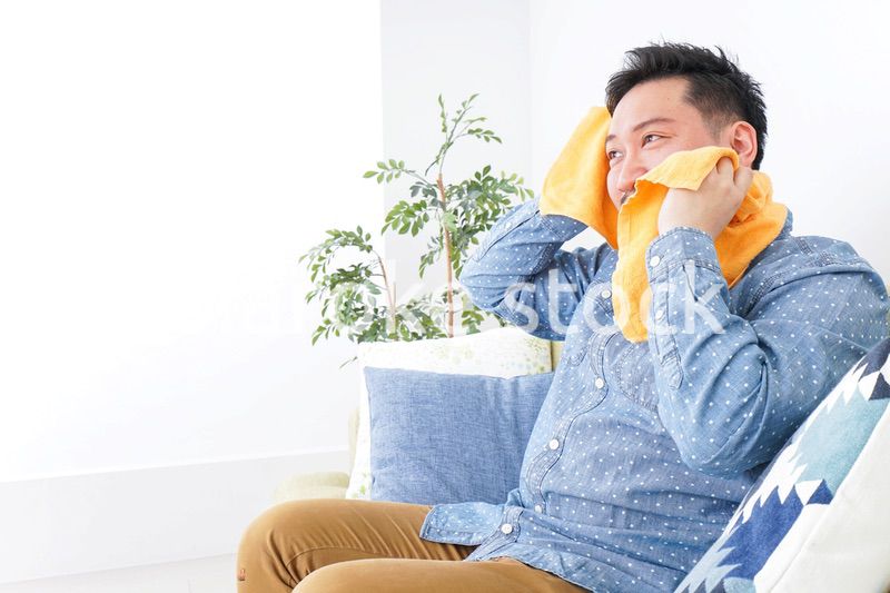 お風呂上がりの男性