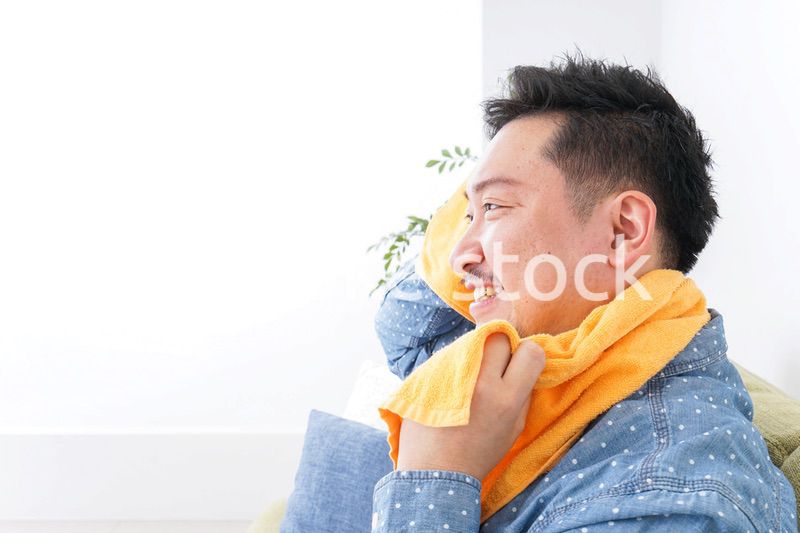 お風呂上がりの男性