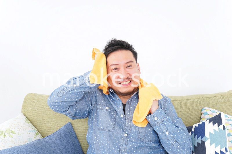 お風呂上がりの男性