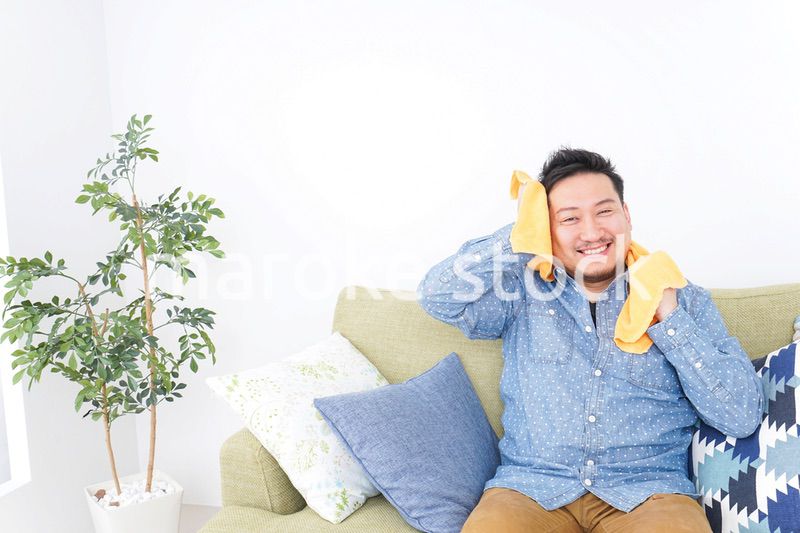お風呂上がりの男性