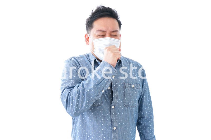 風邪をひいた男性