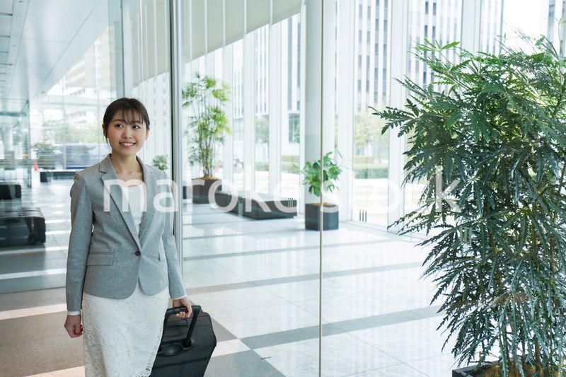 出張をする若いビジネスウーマン