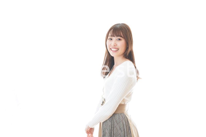 笑顔の若い女性ポートレート