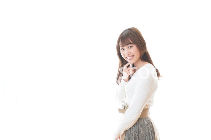 笑顔の若い女性ポートレート