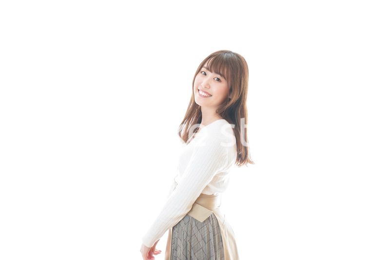 笑顔の若い女性ポートレート