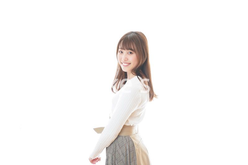 笑顔の若い女性ポートレート