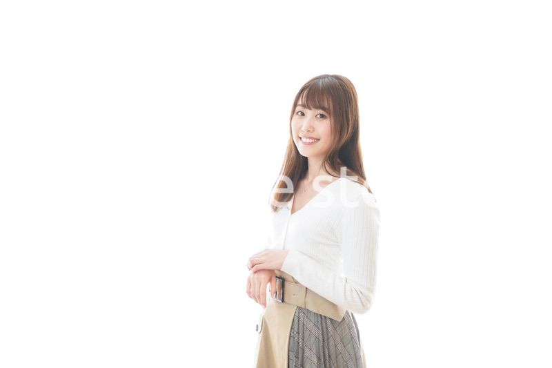 笑顔の若い女性ポートレート