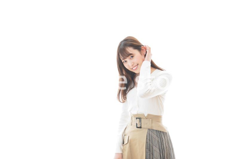 笑顔の若い女性ポートレート