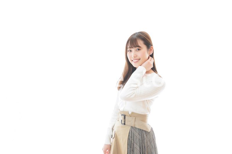 笑顔の若い女性ポートレート