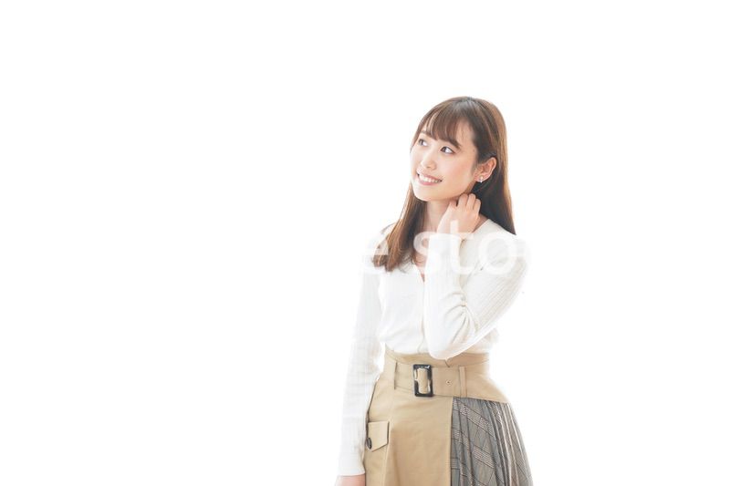 笑顔の若い女性ポートレート