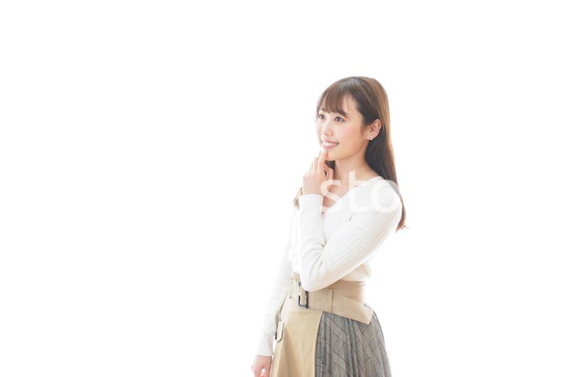 笑顔の若い女性ポートレート