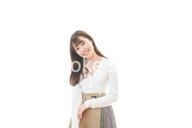 笑顔の若い女性ポートレート