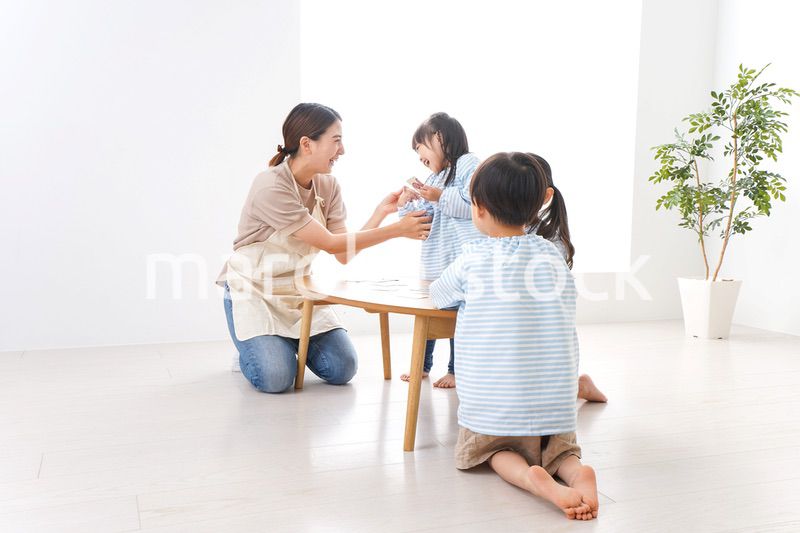 Children and teacher at kindergarten
