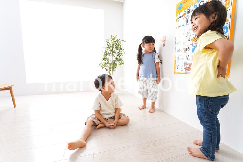 Children playing with friends