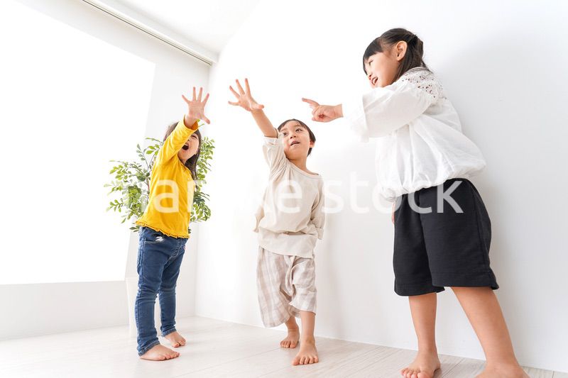 Children playing with friends