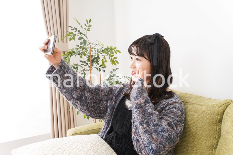 Young vloger streaming her content