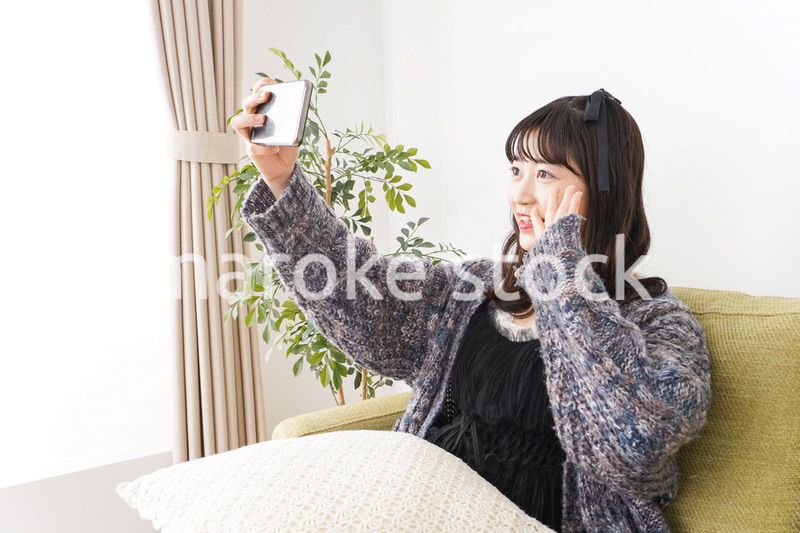 Young vloger streaming her content