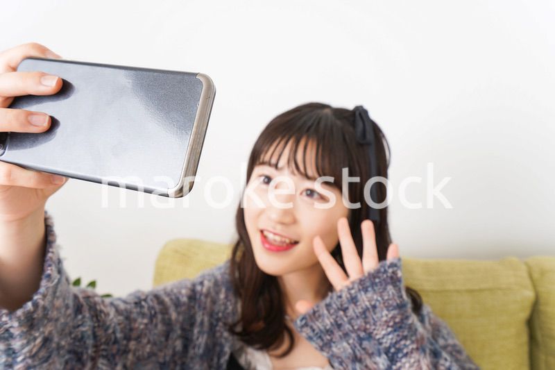 Young vloger streaming her content