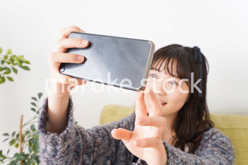 Young vloger streaming her content