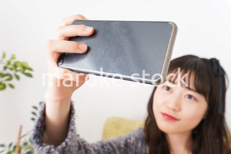 Young vloger streaming her content