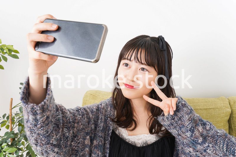 Young vloger streaming her content