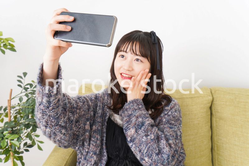 Young vloger streaming her content