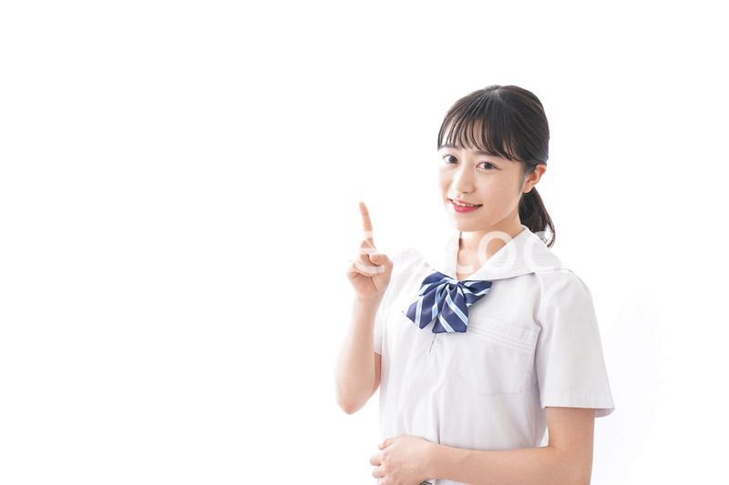 ポイントを指差す学生