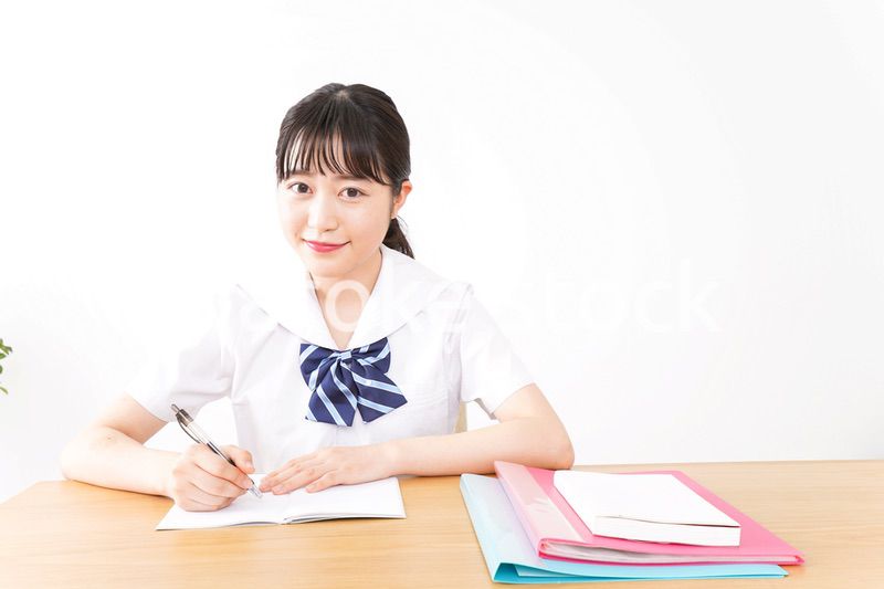 Young woman studying