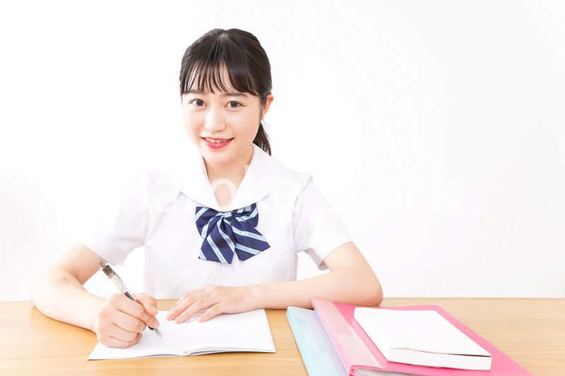 Young woman studying