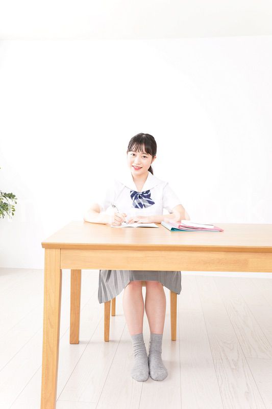 Young woman studying