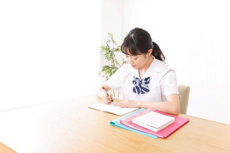 Young woman studying