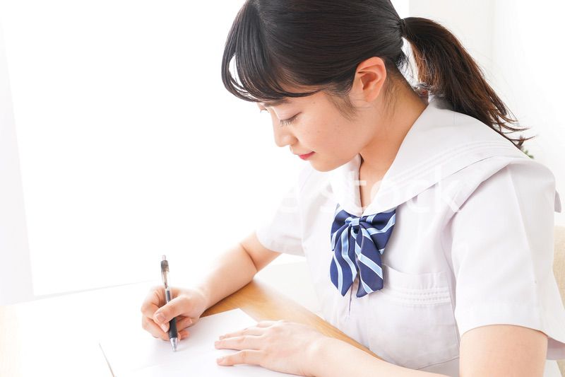 Young woman studying