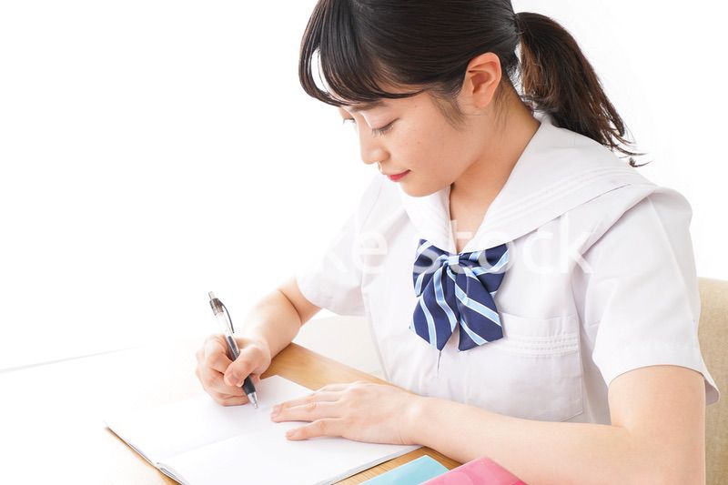 Young woman studying