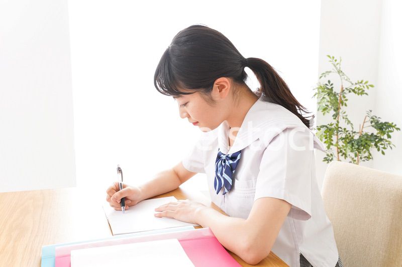 Young woman studying