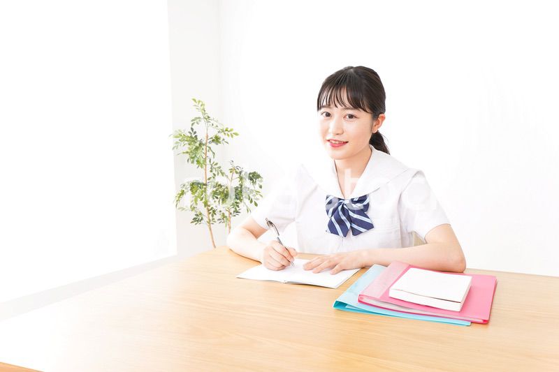 Young woman studying