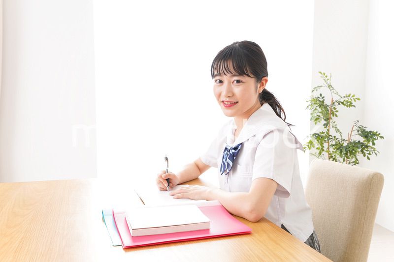 Young woman studying