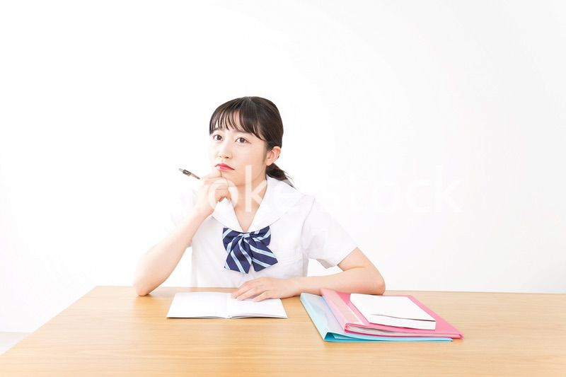 Young woman studying