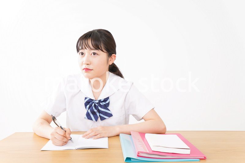 Young woman studying