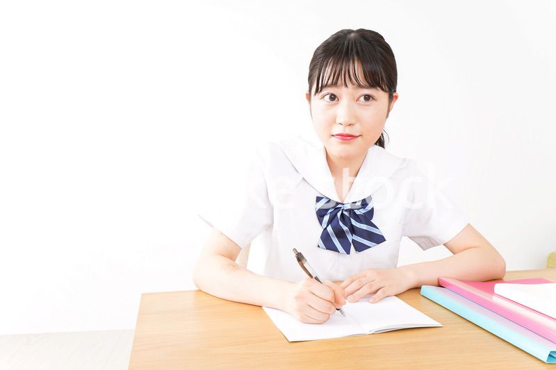 Young woman studying