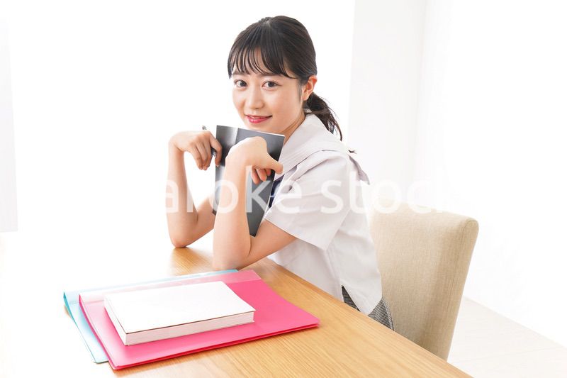 Young woman studying