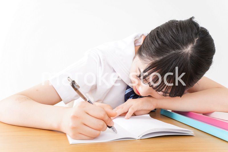 Young woman studying