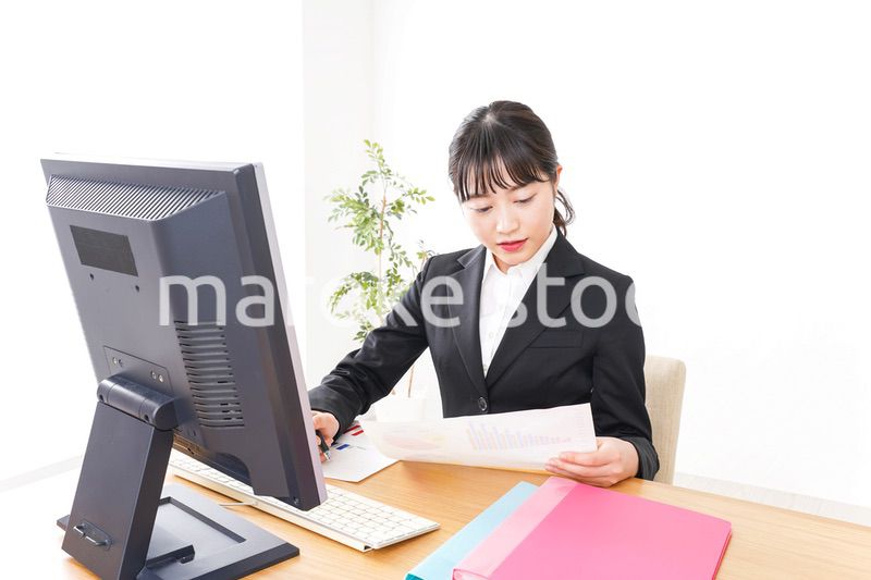 Young business woman at office